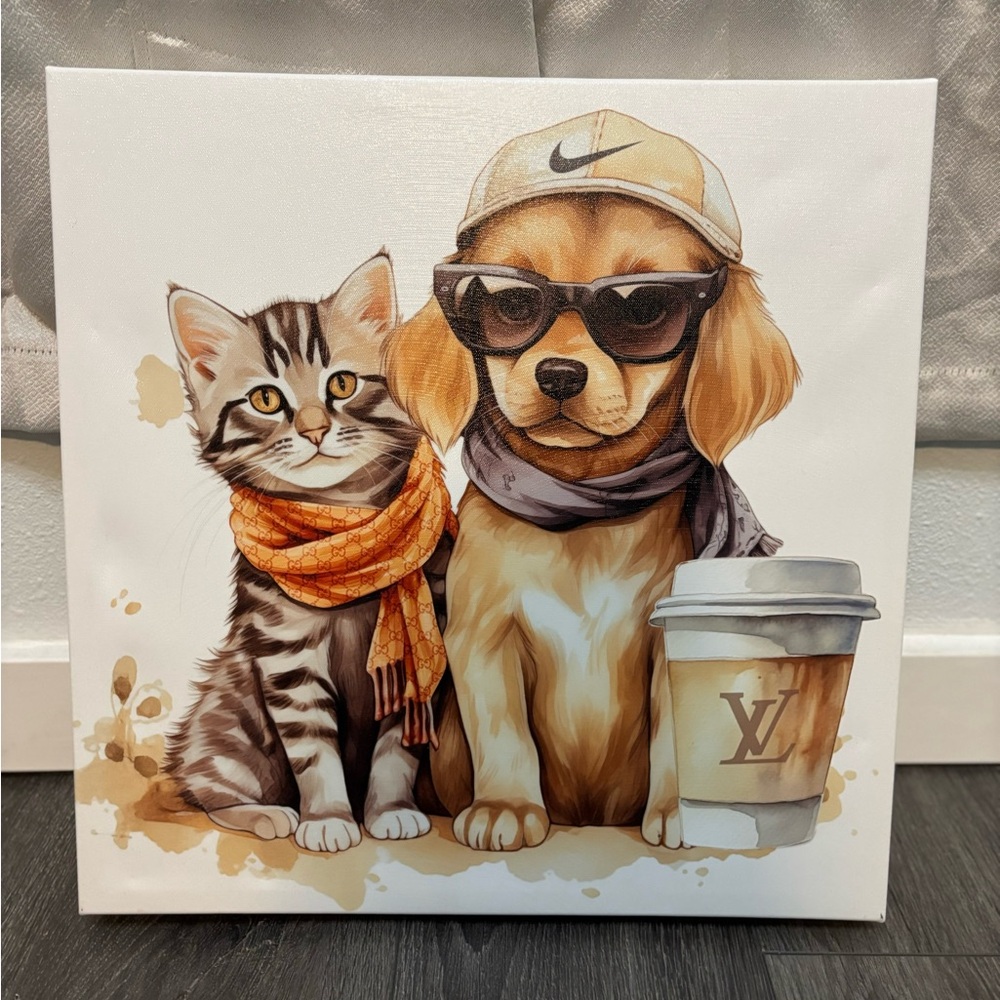 Design District luxury Inspired Pet Art with Nike Cap